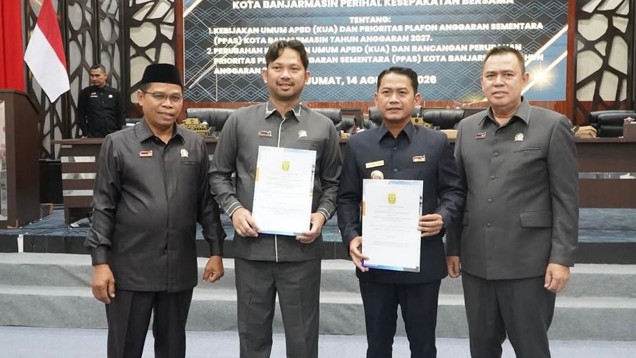 DPRD Banjarmasin menggelar kegiatan Rapat Paripurna Tingkat II dengan agenda Kesepakatan Bersama Kebijakan Umum APBD (KUA) dan Prioritas Plafon Anggaran Sementara (PPAS) Banjarmasin Tahun Anggaran 2027.
