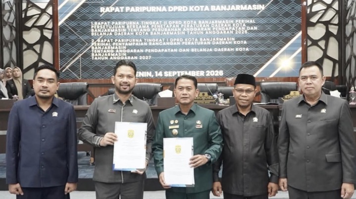 DPRD Banjarmasin menggelar Rapat Paripurna Tingkat II Perihal Persetujuan Bersama Penetapan Peraturan Daerah Kota Banjarmasin Tantang Perubahan Anggaran Pendapatan dan Belanja Daerah Kota Banjarmasin Tahun Anggaran 2026
