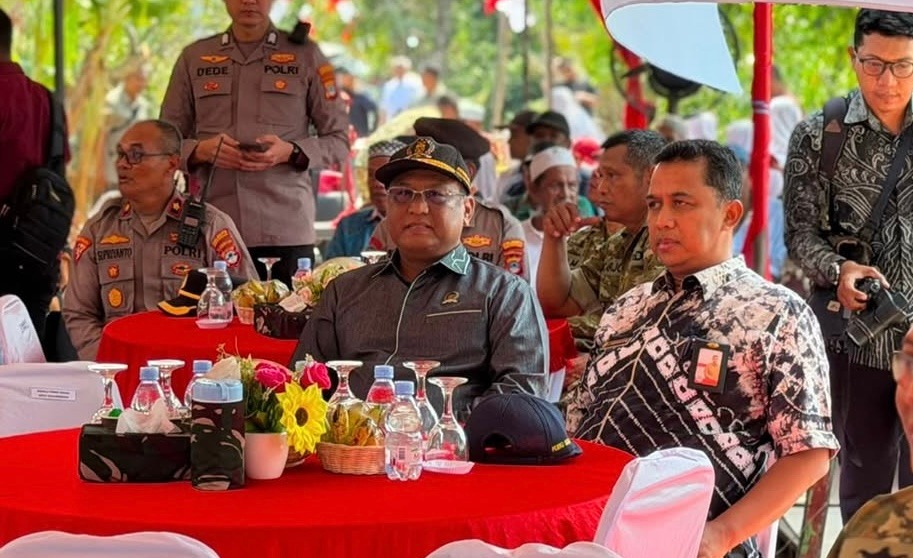 Anggota DPRD Banjarmasin Rahman Nanang Riduan menghadiri kegiatan peresmian Jembatan Perintis Garuda TA 2026 di Wilayah Kodam XXII/Tambun Bungai.