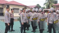 Sikapi Situasi Nasional, Polres Balangan Lakukan Apel Kesiapan dan Simulasi Sispam Mako dan Sispam Kota.