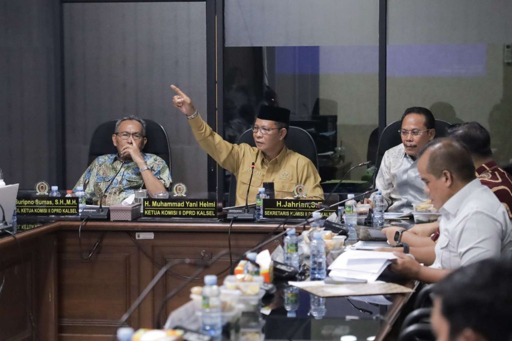 Ketua Komisi II DPRD Kalsel Paman Yani Saat Pimpin Rapat